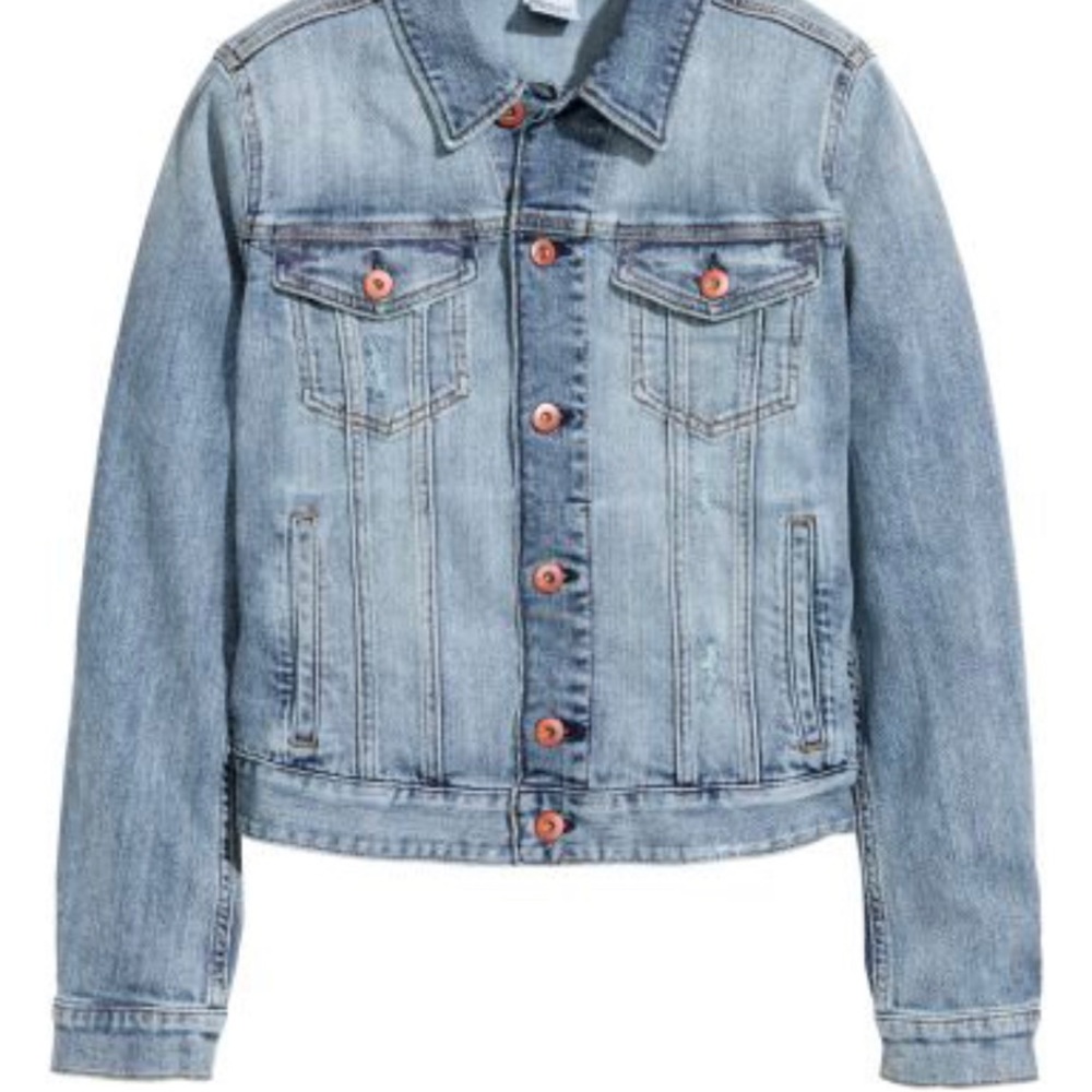 H&M Denim Blue Jacket US 10 top condition